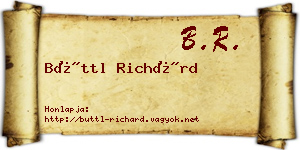 Büttl Richárd névjegykártya